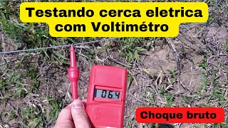 Testando cerca elétrica com Voltímetro [upl. by Eecats]