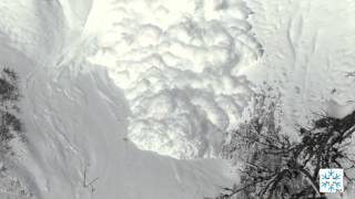 Large avalanche experiment of SLF in Valais Switzerland January 2016 [upl. by Aihtibat]