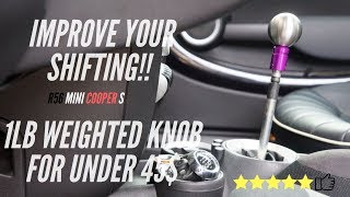 R56 Mini Cooper S  1lb Weighted Aluminum Shift Knob dirt cheap [upl. by Sirtimid]