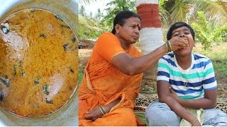 COOKING HEALTHY PEPPER CURRY IN VILLAGE STYLE  MENASINA SARU  VILLAGE FOOD [upl. by Eityak]