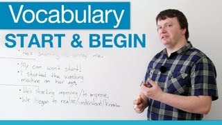 How to use START and BEGIN in English  Vocabulary [upl. by Nyladnor]