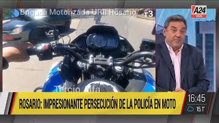 🚨 Rosario impresionante persecución de la policía en moto [upl. by Bela712]