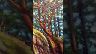 Painting Arbutus Trees arbutustreepainting [upl. by Aerdnas]