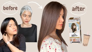 LIESE BUBBLE HAIR COLOR  Milk Tea Brown  DIY hair dye review  tutorial 2021 [upl. by Petronilla]