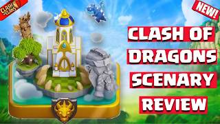 New Clash of Dragon Scenery Review  September 2024  Clash of Clans  Clashflict [upl. by Amoritta]