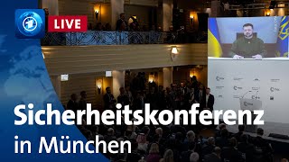 Münchner Sicherheitskonferenz Reden von Scholz und Selenskyj [upl. by Nomrah445]