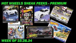 HOT WHEELS SNEAK PEEKS PREMIUM RELEASES FOR THE WEEK OF 92824 [upl. by Sherrill]