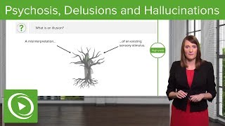 Psychosis Delusions and Hallucinations – Psychiatry  Lecturio [upl. by Waine]