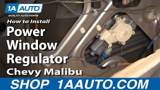 How to Replace Window Regulator 0508 Chevy Malibu [upl. by Ehr]