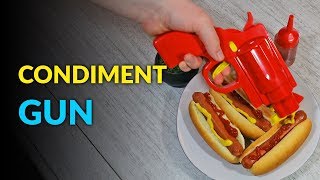 Condiment Gun Revolver Shaped Condiment Dispenser [upl. by Attlee295]