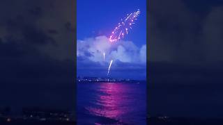 fireworks display for summer vacation beachlife holiday enjoy hitide [upl. by Mavis433]