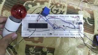 AUTOMATIC LIGHT CONTROL SYSTEM using LDR amp PIC16F887  AL3AQRAB [upl. by Lovich]