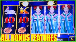 All Bonus Features Revealed Autumn Moon Dragon Link Slot Machine [upl. by Leinod]