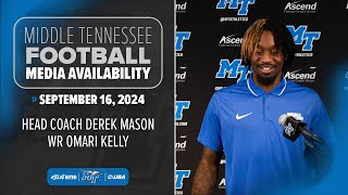 MTSU Football Weekly Press Conference 91624 [upl. by Sprague]