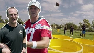 Philip Rivers vs Drew Brees 2018 QB Accuracy Challenge  LA Chargers [upl. by Nolham]