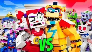 SISTER LOCATION VS SECURITY BREACH  FNAF Security Breach Minecraft Animation [upl. by Caty]