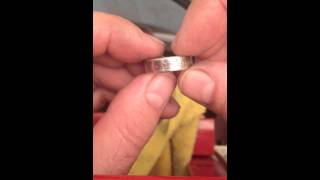 Silver German ring made from a 1934 Two Reichsmark coin [upl. by Swanhildas]