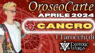 Cancro ♋ Oroscopo Aprile 2024  OroscoCarte  Lettura con Tarocchi e Oracoli  Exoteric World [upl. by Ecinad]