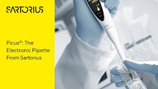 Electronic Pipette Lightweight Ergonomic Picus® from Sartorius [upl. by Eirb709]