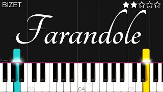 Bizet  L’Arlésienne Suite No 2 Farandole  EASY Piano Tutorial [upl. by Jesus]