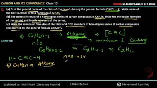 a Give the general name of the class of compounds having the general formula CnH2n – 2  Write nam [upl. by Tsirhc266]