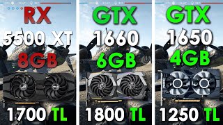 RX 5500 XT 8GB vs GTX 1660 vs GTX 1650 Test in 10 Games [upl. by Keary]