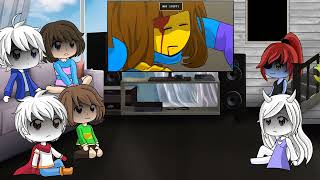 Undertale reacts to Frisk vs Betty Glitchtale Ep1 [upl. by Llenwahs]