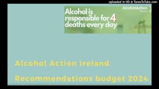 Alcohol Action Ireland Budget 2024 submission  Sheila Gilheany CEO  Near FM 2023 [upl. by Lleksah]