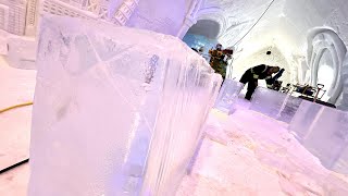 L’Hôtel de Glace ouvert malgré des conditions météo difficiles [upl. by Ungley228]