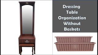 Dressing table organization without baskets  cardboard organizers [upl. by Kecaj875]