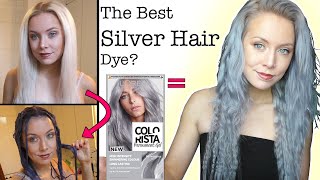 TESTING LOREAL COLORISTA SILVER GREY PERMANENT GEL HAIR DYE  BEST SILVER HAIR DYE  ELLIE KING [upl. by Neyrb345]