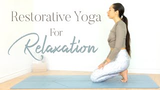 Restorative Yoga For Relaxation Full Body Stretch [upl. by Sivahc146]