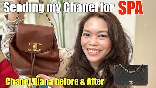 CHANEL RESTORATION OF PENGUIN BAG amp DIANA BAG TIPS amp PRICE WITH LEATHER SURGEON [upl. by Palecek796]