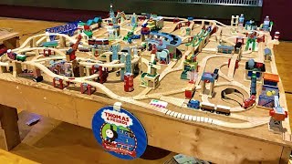 Thomas Wooden Railway Layout  Shining Time Meetup 2019 [upl. by Shinberg389]