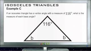 Isosceles Triangles Examples Basic Geometry Concepts [upl. by Ahsirtak]