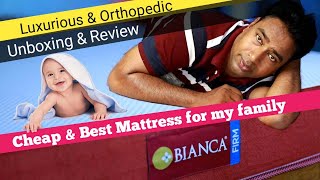 The most Luxury amp Premium Orthopaedic Mattress for Comfort Sleep  Bianca Mattress Review amp Unboxing [upl. by Sulokcin90]