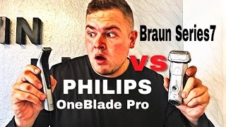 Rasieren aber RICHTIG  Braun Series 7 vs PHILIPS OneBlade Pro Vergleich [upl. by Astrahan268]