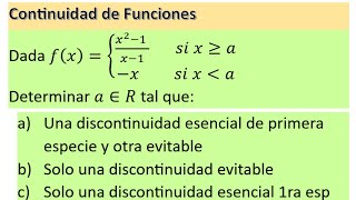 Discontinuidades Evitables y Esencial de Primera Especie [upl. by Decrem]