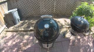 BBQ smoked beer can chicken on wsm [upl. by Ikeda]