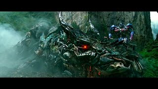 Transformers Age of Extinction  Optimus Prime SpeechThe Battle BeginsDinobots Charge [upl. by Biondo929]