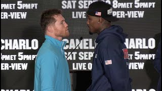 Canelo vs Charlo FACEOFFS [upl. by Iruy]