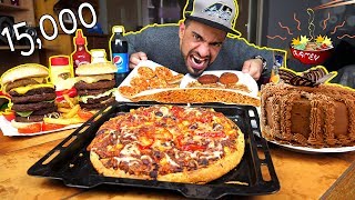 تحدي اكل وجبة عائلية كبيرة ومتنوعة بمعدل ۱٥۰۰۰ سعرة حرارية  موكبانغ  15000 Calorie Challenge [upl. by Tiersten]