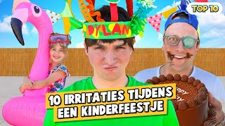 10 IRRITATIES TIJDENS EEN KINDERFEESTJE [upl. by Sherrer]