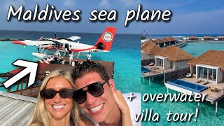 MALDIVES SEAPLANE amp OVERWATER VILLA TOUR  Maldives Honeymoon 2023 [upl. by Menashem]