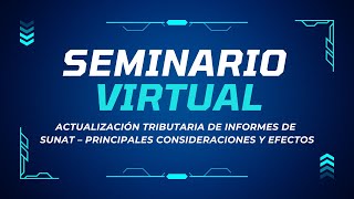 Actualización Tributaria de SUNAT – Principales Consideraciones Y Efectos [upl. by Woodsum]