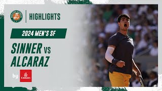 Sinner vs Alcaraz Semifinal Highlights  RolandGarros 2024 [upl. by Melba]