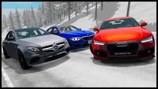 QUATTRO vs XDrive vs 4MATIC  BeamNg Drive [upl. by Eilrac]