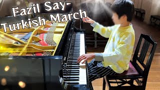 Turkish March in Playful Presto A 10YearOld’s Take on Fazil Say’s Arrangement  Steinway Grand [upl. by Peatroy]