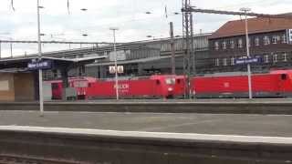 BR 185 mit Lichtgruß und ELoks WanneEickel HBF Abstellplatz [upl. by Benedicto]