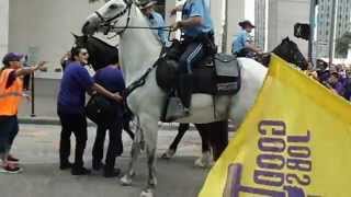 Houston Police Trample And Arrest Peaceful Protestors [upl. by Melborn]